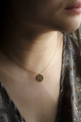 Disc State Shape Necklace