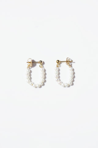 Kiyomi Pearl Hoop Earrings