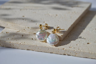 Umika Coin Pearl Earrings