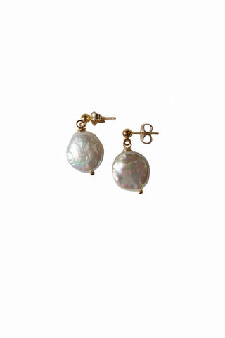 Umika Coin Pearl Earrings